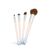 GLADKING 4 Pieces Portable Mini Cosmetic Travel Makeup Brushes Set