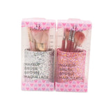 GLADKING Soft Brushes With Glittery Round Case 5 Pieces