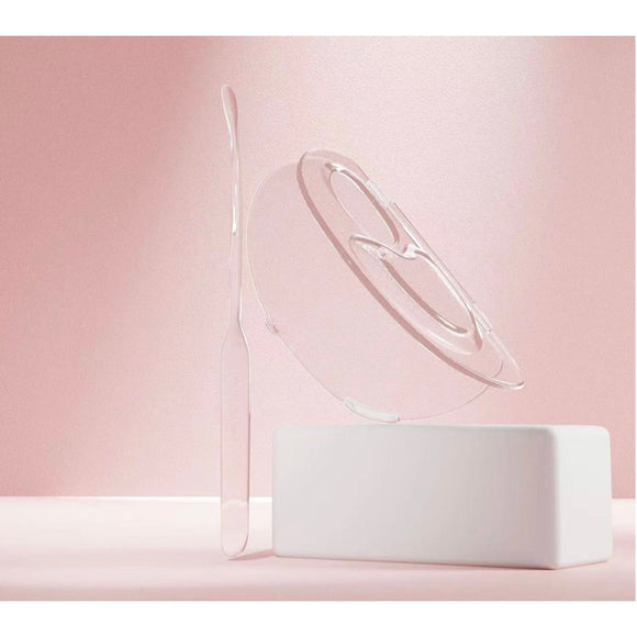 GLADKING Makeup Artist Acrylic Transparent Handheld Makeup Mixing Palette / Mixing Foundation Tray