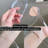 GLADKING Makeup Artist Acrylic Transparent Handheld Makeup Mixing Palette / Mixing Foundation Tray