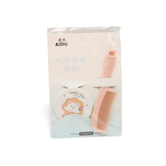 GLADKING Cute Colorful Portable Pocket Mirror and Comb Set