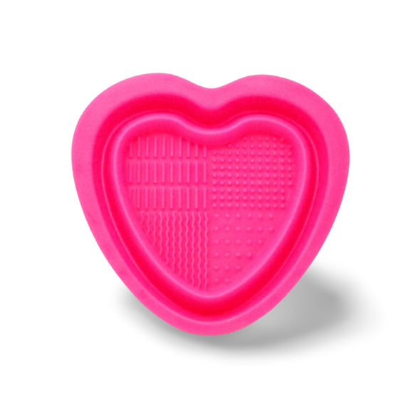 GLADKING Silicon Foldable Makeup Brush Cleaning Bowl/Mat Heart Shade