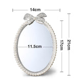 GLADKING Pearl Floral Frame Makeup Mirror With Table Stand