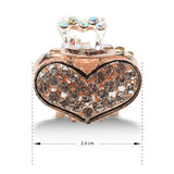 Rhinestone Heart Hair Clamp