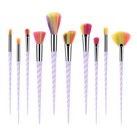 10 Pieces Classic Unicorn Brush Set