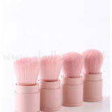 Portable Slant Kabuki Brush Crepe Pink w/ cap