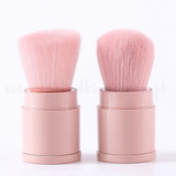Portable Slant Kabuki Brush Crepe Pink w/ cap