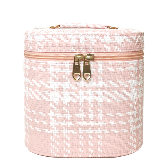Banig Kit Makeup Box Organizer with Mirror Pink