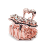 Rhinestone Heart Hair Clamp