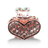 Rhinestone Heart Hair Clamp