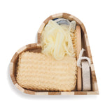 Heart Wooden Bath Tools - Set