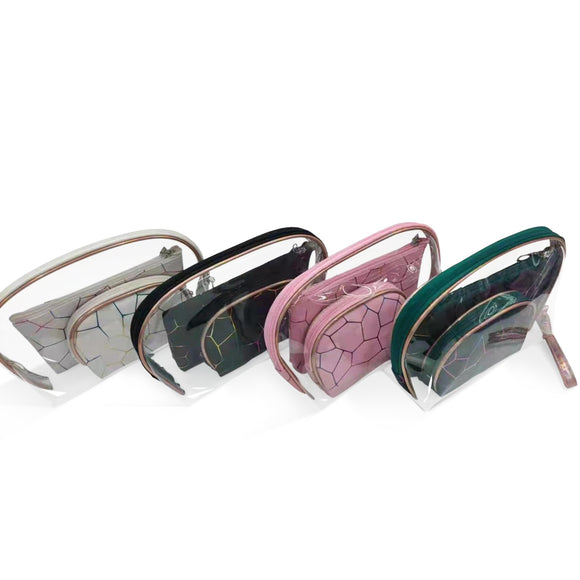 3 in 1 Cosmetic Pouch - Mosaic Pattern