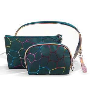 3 in 1 Cosmetic Pouch - Mosaic Pattern