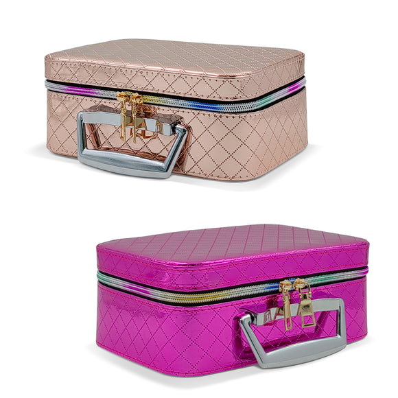 Makeup Box with Metallic Diamond Appearance