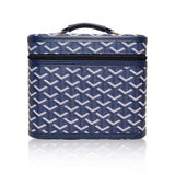 Zigzag Chevron Print Makeup Box Organizer w/ Mirror