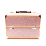 #1407 - Cosmetic Organizer Glittery Rosegold