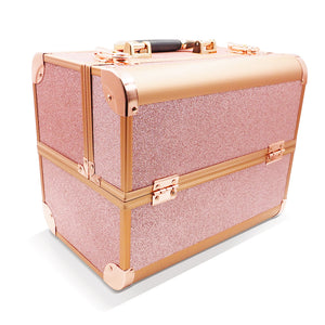#1407 - Cosmetic Organizer Glittery Rosegold