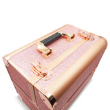 #1407 - Cosmetic Organizer Glittery Rosegold