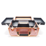 #1407 - Cosmetic Organizer Glittery Rosegold
