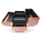 #1407 - Cosmetic Organizer Glittery Rosegold