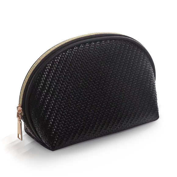 Woven Makeup Pouch Black