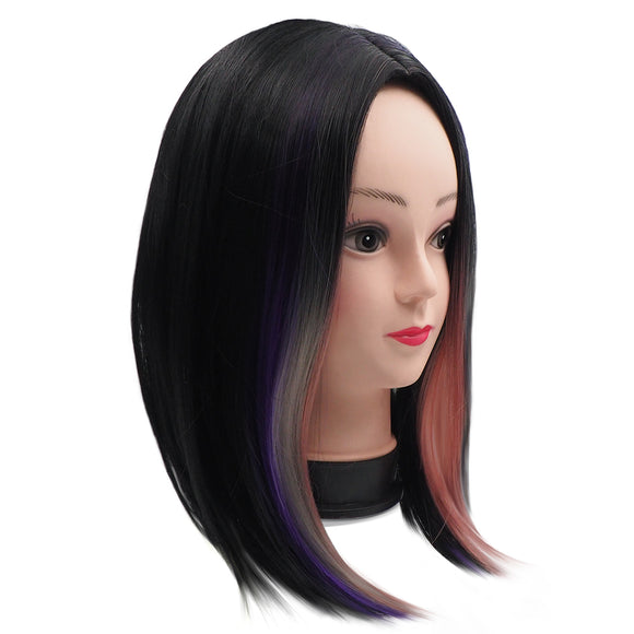 Purple Pink Wig Shoulder Length