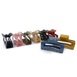 Colorful Rectangular Hair Claw Clips