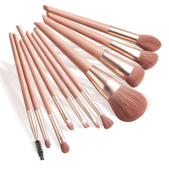 11pcs Makeup Brush Set Pointed Nude