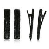 Black Shiny Beads Hair Clips