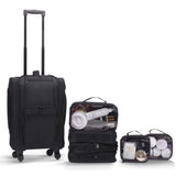 002# Nylon Trolley Makeup Bag with Pouch Black