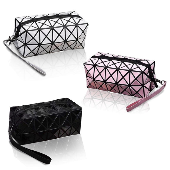 Geometric Cosmetic Make-up Pouch