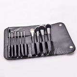10 pcs Make up Brush Set w/ pouch Crocodile Skin Style