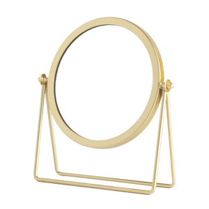 Gold Metal Retro Round Mirror