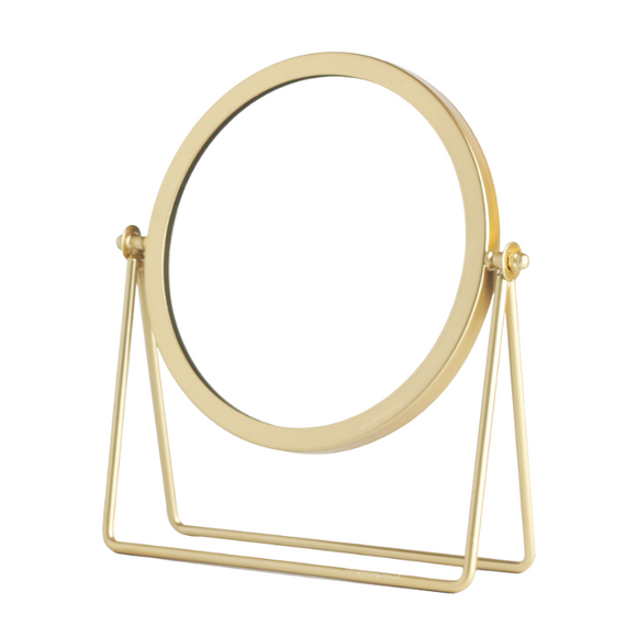 Gold Metal Retro Round Mirror
