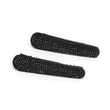 Black Shiny Beads Hair Clips