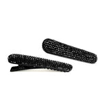 Black Shiny Beads Hair Clips