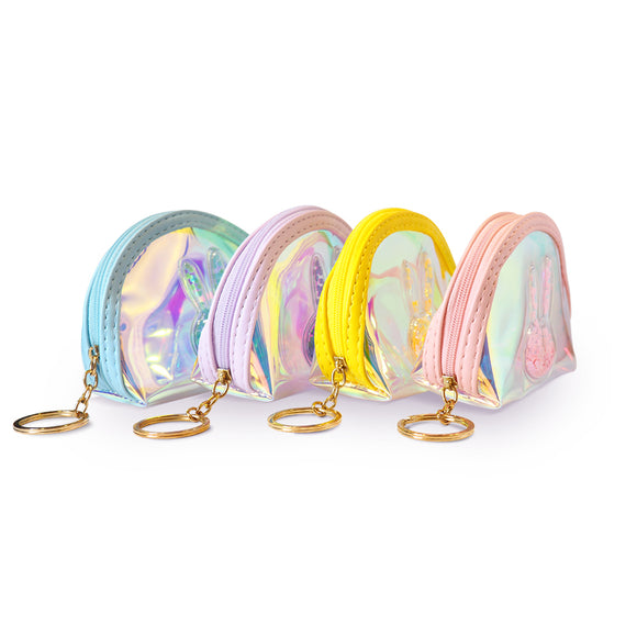 Sequins Transparent Coin Purse Snap Button Storage Girls Bag Lipstick Bags  Kawaii Mini Wallet Portable Key Chain Card Holder - AliExpress