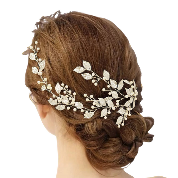 Golden Leaves w/ Pearls Soft Chain
