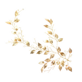 Golden Leaves w/ Pearls Soft Chain