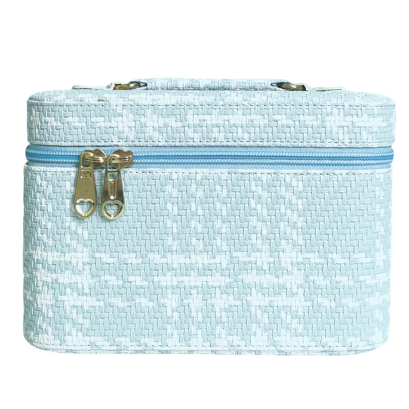 Banig Kit Makeup Box Organizer with Mirror Blue