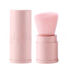 Portable Slant Kabuki Brush Crepe Pink w/ cap