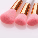 7 Pieces White Pink Perfect Matching Brush Set