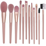 12pcs Makeup Brush Set with Pouch (Rose gold)