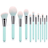 12pcs Cotton Blue Make up Brush Set w/ Pouch