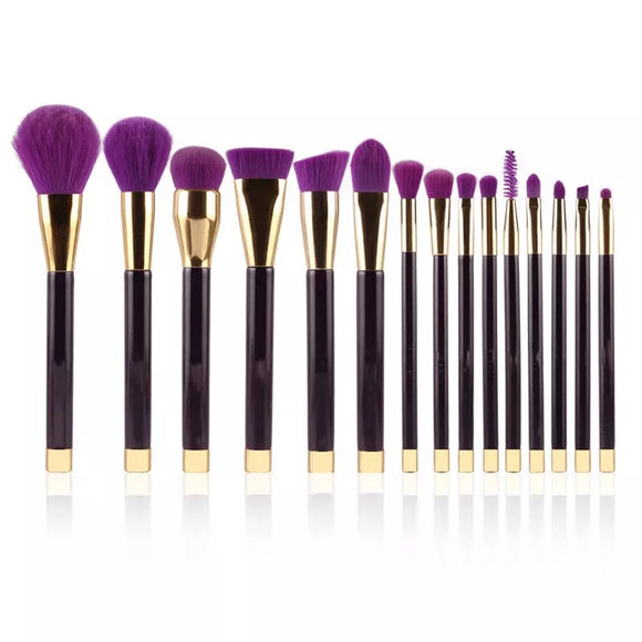 Violet 15pcs Brush Set