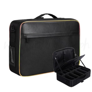 Make up Organizer (1zipper) Black w/ Lining Abstract