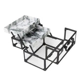 Acrylic Marble Layered Traincase - Black