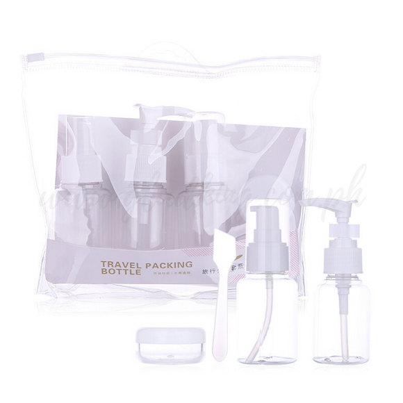 6 in 1 Solid White Travel Bottle Kit
